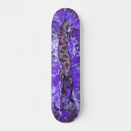 Skateboard Violet de BALI | éclaboussure violette (Devant)