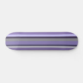 Skateboard Violet Lavande Gris Rayures Verticales (Horz)