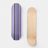 Skateboard Violet Lavande Gris Rayures Verticales (Recto)