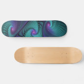 Skateboard Violet rencontre Turquoise moderne art fractal abs (Horz)