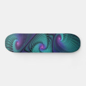 Skateboard Violet rencontre Turquoise moderne art fractal abs (Horz)