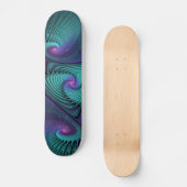 Skateboard Violet rencontre Turquoise moderne art fractal abs (Recto)