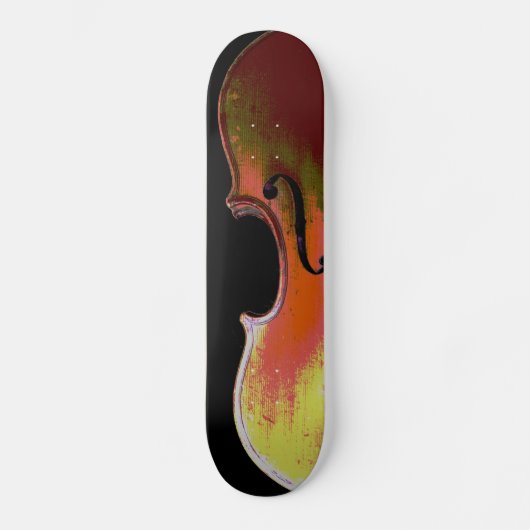 Skateboard Violon unique Distressed Musical Fiddle (Recto)