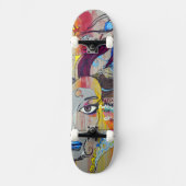 Skateboard Visage abstrait en spirale (Recto)