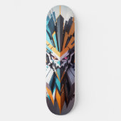 Skateboard Visage Abstrait. Style Transformers (Recto)