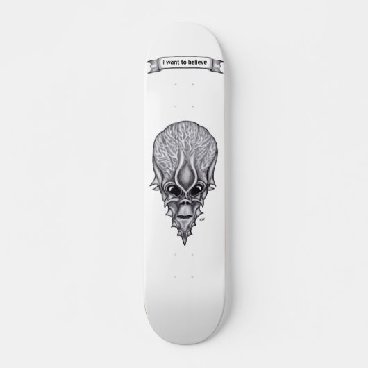 Skateboard Visage Alien, Reconstruction faciale du crâne afri (Devant)