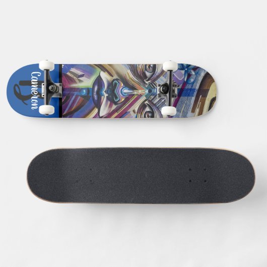 Skateboard Visage d'art urbain (Horz)