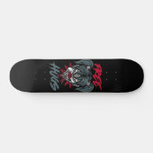 Skateboard Visage de clown effrayant des carreaux libres (Horz)