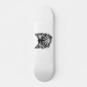 Skateboard Visage de Kitten noir et blanc (Devant)