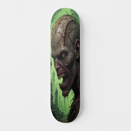 Skateboard Visage de Zombie en Putréfaction - Horreur (Recto)