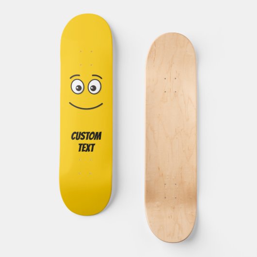 Skateboard Visage souriant avec yeux ouverts (Recto)