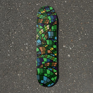 Skateboard Vision géométrique Motif tendance