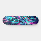 Skateboard "Vitesse de néon : cyberpunk Chase (Horz)