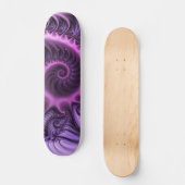 Skateboard Vivid Cool Abstrait rose violet Fractal Art Spiral (Recto)