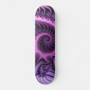 Skateboard Vivid Cool Abstrait rose violet Fractal Art Spiral