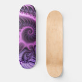 Skateboard Vivid Cool Abstrait rose violet Fractal Art Spiral (Recto)