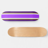 Skateboard Vivid Deux Tons Violet Blanc Brown Stripes (Horz)