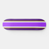 Skateboard Vivid Deux Tons Violet Blanc Brown Stripes (Horz)