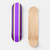 Skateboard Vivid Deux Tons Violet Blanc Brown Stripes (Recto)