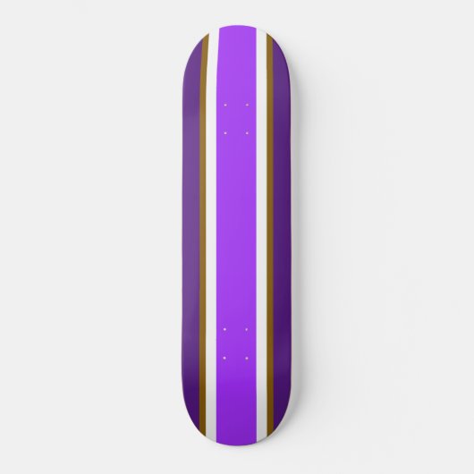 Skateboard Vivid Deux Tons Violet Blanc Brown Stripes (Recto)