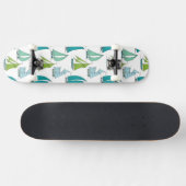 Skateboard Voiliers sur le motif de l'eau (Horz)