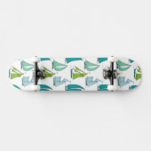 Skateboard Voiliers sur le motif de l'eau (Horz)