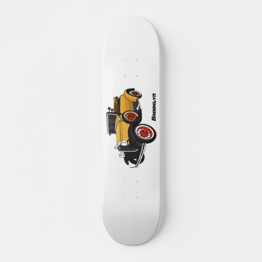 Skateboard Voiture jaune classique 1931 (Devant)