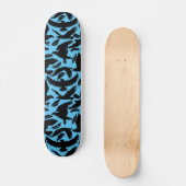 Skateboard Vol des Aigles noir.w L bleu BG (Recto)