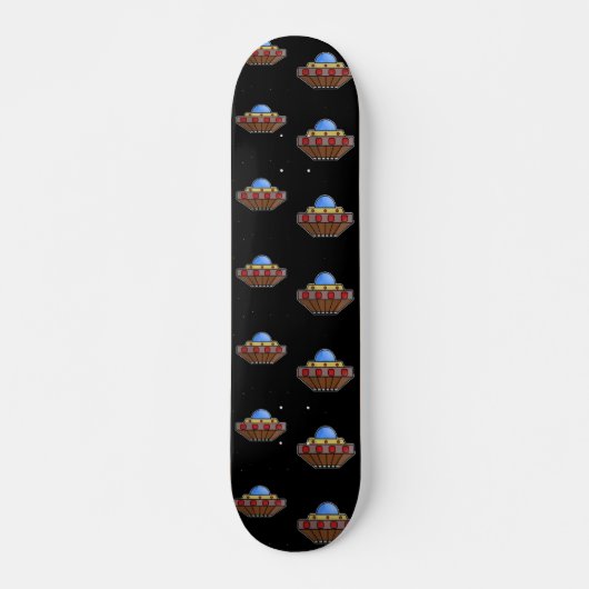 Skateboard Voler dans l'espace noir (Devant)