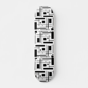 Skateboard voor aangepaste zwarte geometrische vor