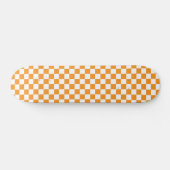 Skateboard voor Oranje en wit checkboard (Horizontaal)
