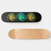 Skateboard VORTEX LÉGER, bleu noir jaune orange (Horz)