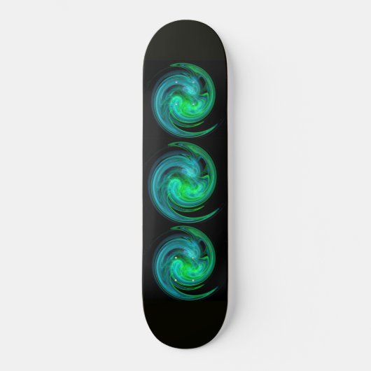 Skateboard VORTEX LÉGER, bleu noir vert (Recto)