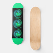 Skateboard VORTEX LÉGER, bleu noir vert (Recto)
