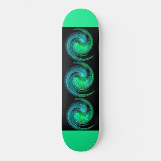 Skateboard VORTEX LÉGER, bleu noir vert (Recto)