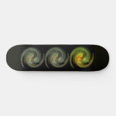 Skateboard VORTEX LUMINEUX, noir jaune gris orange (Horz)