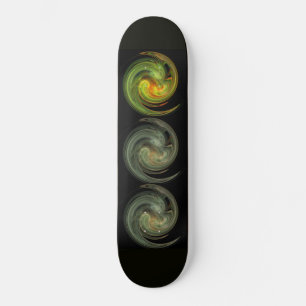 Skateboard VORTEX LUMINEUX, noir jaune gris orange