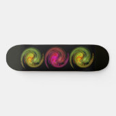 Skateboard VORTEX LUMINEUX, noir rouge rose jaune orange (Horz)