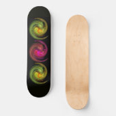 Skateboard VORTEX LUMINEUX, noir rouge rose jaune orange (Recto)