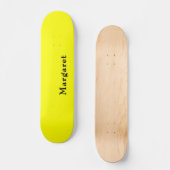 Skateboard Votre nom sur Custom Yellow Modern Skboard (Recto)
