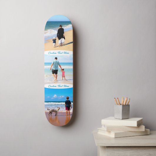 Skateboard Votre Patinage de collection de photos avec texte (Art mural)