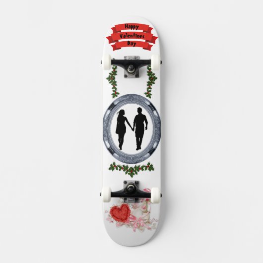 Skateboard Vous aimant à jamais Romantique Saint-Valentin Art (Recto)