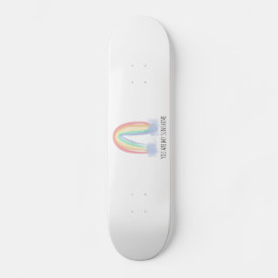 Skateboard Vous êtes mon eau de soleil arc-en-ciel peint à l'