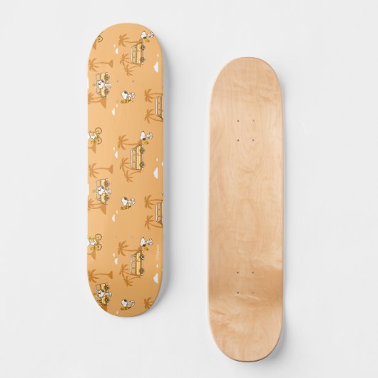 Skateboard Voyage sur route | Peanuts Snoopy Beach Motif (Recto)