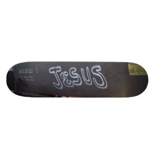 Skateboard Vrai panneau de patin de Jésus de graffiti de