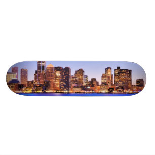 Skateboard Vue de secteur financier de Boston du centre