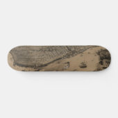 Skateboard Vue des oiseaux de la Nouvelle-Orléans de 1851 (Horz)