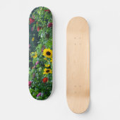 Skateboard Vue jardin, marguerites, cosmos, tournesols, maman (Recto)