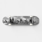 Skateboard Vue panoramique d'horizon de Chicago en hiver (Horz)