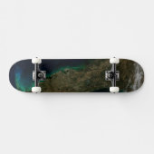 Skateboard Vue Satellite Sur La Floride. (Horz)